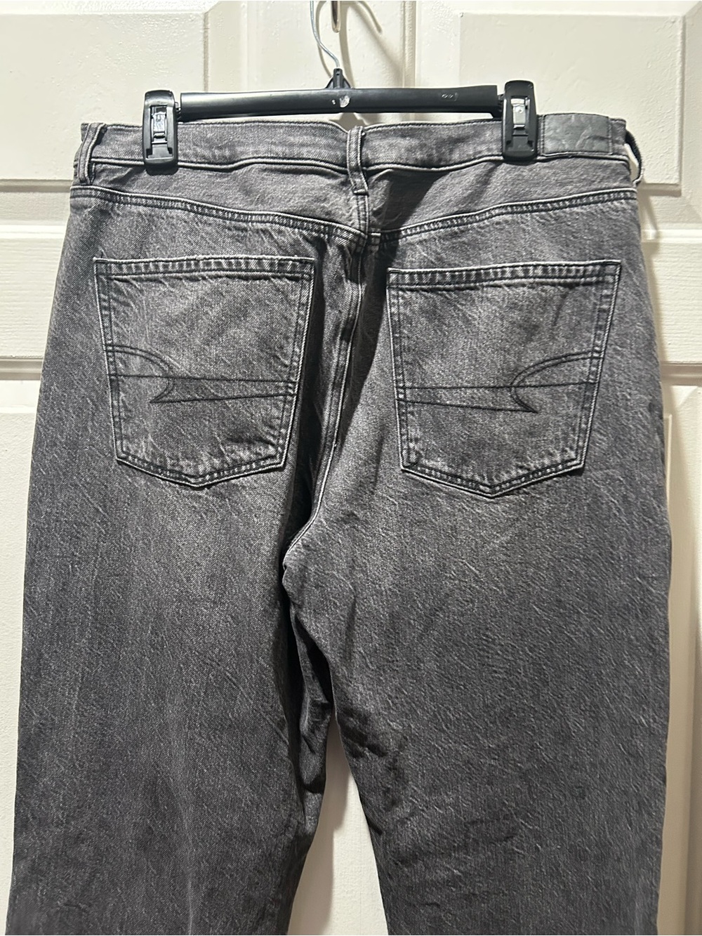 American Eagle Women's 90's Bootcut Faded Black Denim Jeans Size 14 Regular - Picture 5 of 7